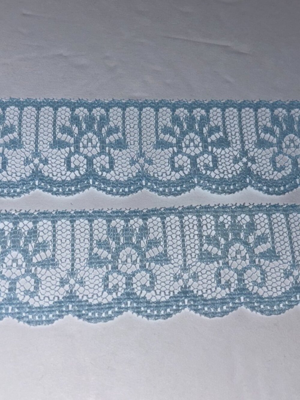 NEW Vintage Baby Blue Scallop Lace 1 1/4"Wide per 15 Yards More Available